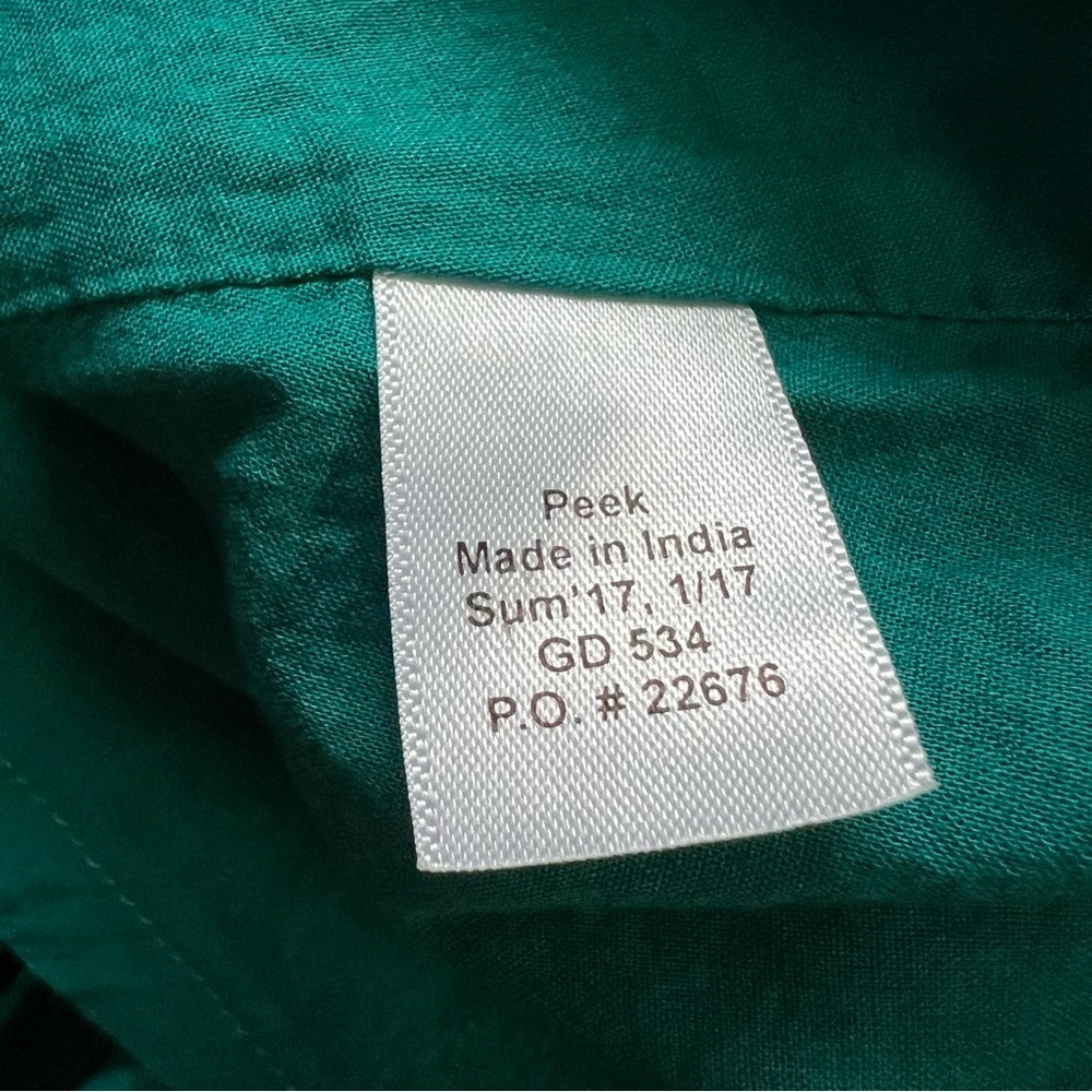 Girls size 8 Peek Teal Dress Sleeveless with Ruffle Accents - Picture 4 of 6